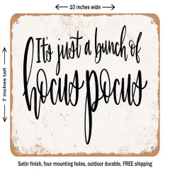 DECORATIVE METAL SIGN - Hocus Pocus - 2 - Vintage Rusty Look