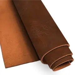European Leather Work Buffalo Hide 8-10 oz (3-4mm) | Pre-Cut Full Grain Leather for Tooling, Stamping, Molding, Engraving
