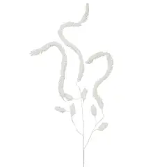 Northlight 52" White and Silver Glittered Weeping Christmas Pine Spray