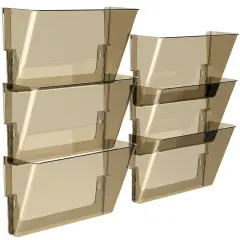 Storex Wall File, Letter, Smoke (case of 6)