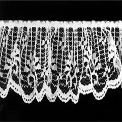 Belagio Gathered Lace Trim, 2" Wide, White, 40-Yard Bolt