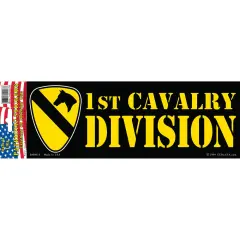 U.S. Army 1st Cavalry Division Bumper Sticker 3-1/4"X9"