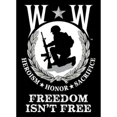 Patriotic Wounded Warrior Freedom Isnt Free Banner (29" x 42-1/2")