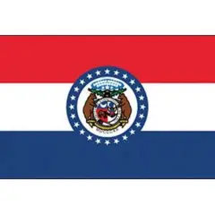 Missouri Flag On Stick 4" x 6"