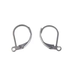 Surgical Stainless Steel Lever Back Earring Finding (Package of 2)