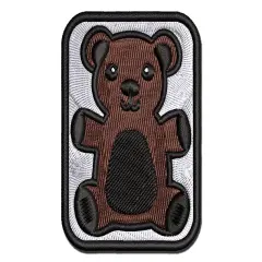 Cuddly Teddy Bear Multi-Color Embroidered Iron-On or Hook & Loop Patch Applique