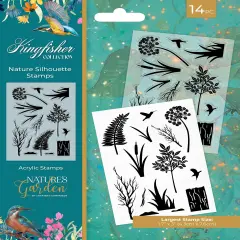 Nature's Garden Kingfisher Clear Acrylic Stamps-Nature Silhouette