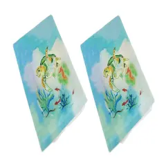Pair of Betsy Drake Betsy's Sea Turtle Kitchen Towels 19 In.