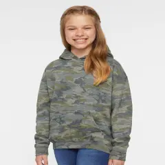 LAT&reg; Youth Long Sleeve Fleece Hoodie Vintage camo