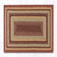 Earth Rugs RC-357 Burgundy / Gray / Cream Oblong Braided Rug 27 Inch X 45 Inch