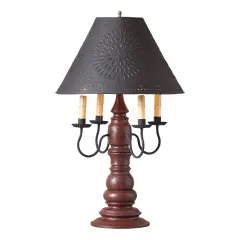 Bradford Lamp in Americana Red with Shade