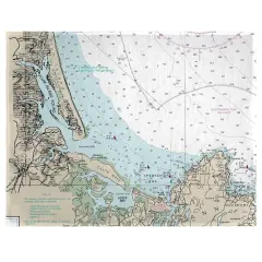 Betsy Drake Plum Island Sound, MA Nautical Map Place Mat Set of 4