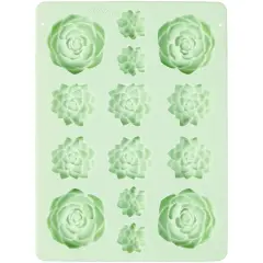 Silicone Soap Mold - Green Succulents
