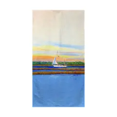 Betsy Drake Marsh Sailing Beach Towel Multicolor