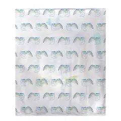 Betsy Drake Blue Shrimp Tiled Fleece Throw Multicolor