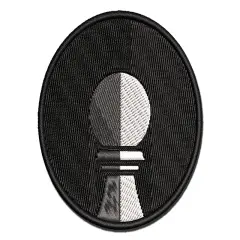 Chess Piece White Pawn Multi-Color Embroidered Iron-On or Hook & Loop Patch Applique