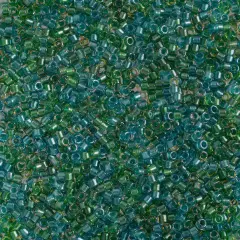 Miyuki Delica 50g Sparkle Lined Glass Beads, 11/0 Aqua & Teal (DB0984)