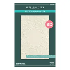Spellbinders 3D Embossing Folder 5.5"x8.5"-Four Petal Floral