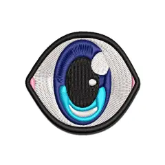 Blue Eye Eyeball Multi-Color Embroidered Iron-On or Hook & Loop Patch Applique