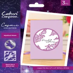 Crafter's Companion Cosmic Create A Card Die And Stencil-Mystical Moon