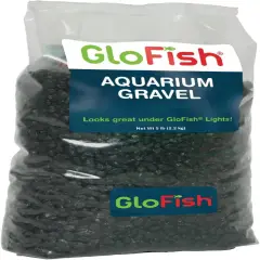 Aquarium Gravel, Pink/Green/Blue Fluorescent, 5-Pound, Bag Pink/Green/Blue Fluorescent, 4 X 5 X 9 Inches ; 5 Pounds Solid Black