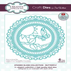 Creative Expressions Craft Dies By Sue Wilson-Butterfly, Stained Glass