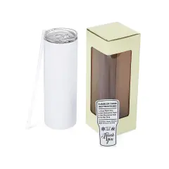 makerflo Glow in The Dark Tumbler 20oz, Stainless Steel Tumbler Sublimation Blanks For Heat Transfers, BFA-Free, Bulk Supply Colour Changing Straight Sippy Bottle With Lids And Straws (Green, Pc 25)