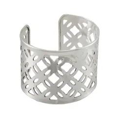 Chrome Cutwork Cuff Bracelet