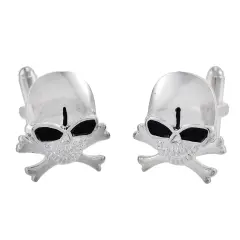 Stainless Steel Skull & Crossbones Cuff Links Cufflinks