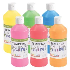 Kaplan Early Learning Company Kaplan Fluorescent Tempera Paint - Set of 6