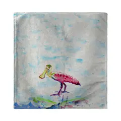 Betsy Drake Betsy's Pink Spoonbill Kitchen Towel