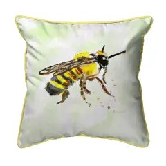 Betsy Drake Bee Small Indoor/Outdoor Pillow 12x12