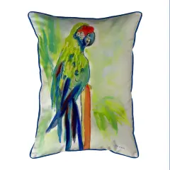 Betsy Drake Green Parrot Extra Large 24 X 20 Indoor / Outdoor Pillow