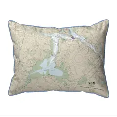 Portsmouth to Dover Map Pillow 11x14 &ndash; Small Corded Indoor/Outdoor