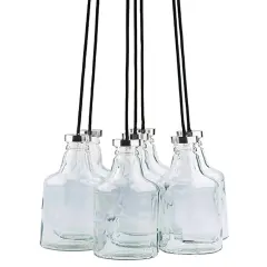 Leitmotiv BottLED Glass 7 Bottle Hanging Pendant Lamp