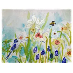 Betsy Drake Bird & Daffodil Place Mat Set of 4