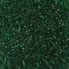 Miyuki Delica 50g Transparent Glass Beads, 11/0 Dark Emerald DB0713