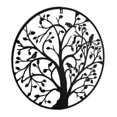 Birds In A Tree Decorative Metal Wall Hanging 24 in.