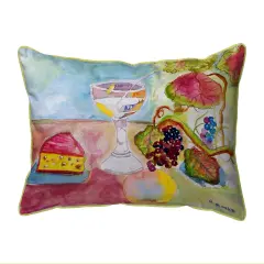 Betsy Drake Wine and Cheese Extra Large 20 X 24 Indoor / Outdoor Pillow