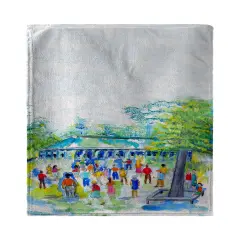 Betsy Drake Pavilion Crowd Beach Towel Multicolor