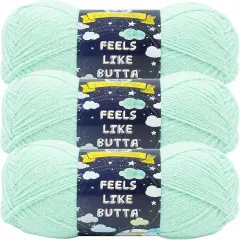 (Pack of 3) Lion Brand Feels Like Butta Yarn-Seagreen
