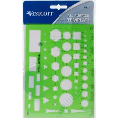 Westcott All-Purpose Template-6.25"X4.5"