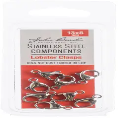 John Bead Stainless Steel Lobster Clasp 8/Pkg-13x8mm