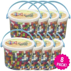 Multipack of 8 - Perler BIGGIE Beads 1,200/Pkg-Assorted Colors