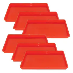 Creativitray&reg; Finger Paint Tray, Red, Pack of 6