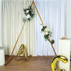 8FT Triangle Wedding Arch Backdrop Stand Metal Balloon Frame Wreath Party Decor