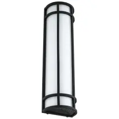 Sunlite 24-in CCT Tunable Outdoor Decorative Wall Sconce 100-277v Black finish