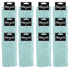 Pack of 12 2 3/4" Crochet Headband Baby Blue
