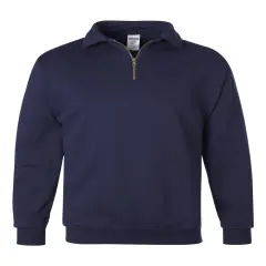JERZEES&reg; Super Sweats Nublend Quarter-Zip Cadet Collar Sweatshirt J. navy