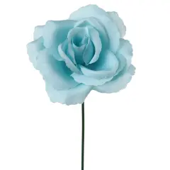 100-Pack: Sky Blue Rose Picks, 8" Stems, 3" Wide by Floral Home&reg;